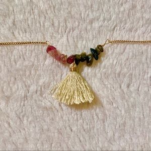 1mm 20 inch Gold Necklace with Tassle